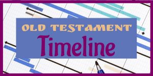 Graphic of detailed timeline, Captioned Old Testament Timeline